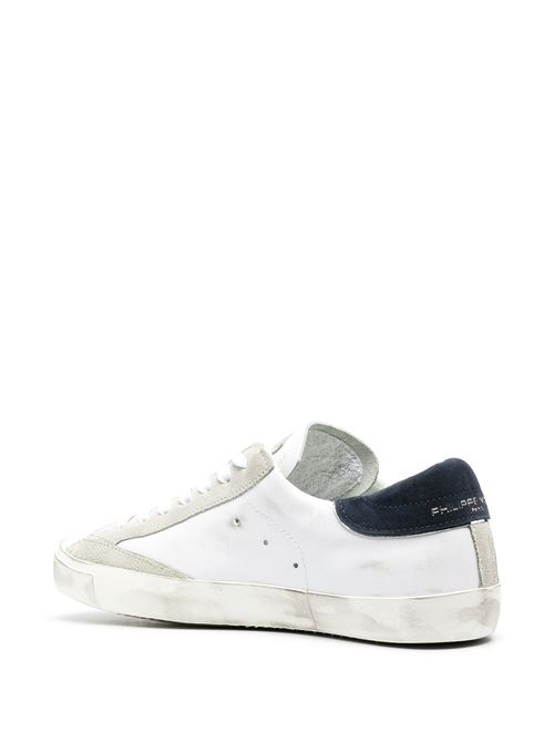 Sneakers uomo basse in pelle bianco/blu PHILIPPE MODEL | PRLUVX22